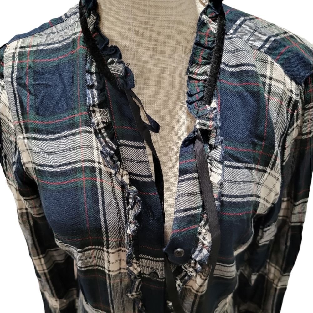 Tommy Hilfiger plaid hi-low shirt dress SZ 8 - Picture 5 of 5